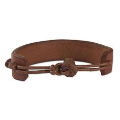 Men's leather wristband bracelet, 'Stand Alone in Tan' - Men's Hand Crafted Leather Wristband Bracelet from Africa (image 2e) Leather Wristband For Everyday Use, Everyday Leather Wristband With Leather Strap, Everyday Leather Wristband With Strap, Everyday Leather Wristband, Everyday Leather Wristband With Bracelet Strap, Modern Brown Leather Bracelet With Wrist Strap, Adjustable Leather Wristband For Everyday, Leather Bracelets For Everyday Use, Modern Adjustable Leather Bracelet With Wrist Strap