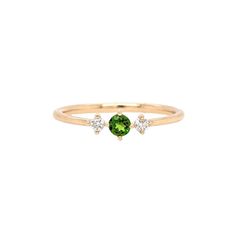 This beautiful ring features a 0.12 carat round Tsavorite gemstone with natural earth mined diamonds set in solid 14k gold. This ring makes a lovely January birthstone gift for your loved ones! This ring is made with solid 14K Gold and natural Earth mined SI / G-H diamonds. If you're interested in purchasing this setting with a different center stone please message us! Tsavorite Birthstone Ring, Gold Tsavorite Rings In Fine Jewelry Style, Fine Jewelry Tsavorite Birthstone Ring, Gold Tsavorite Birthstone Ring, Green Tsavorite Birthstone Ring, Tsavorite Ring, Designer Silver Jewellery, Jewelry Showcases, Birthstone Gifts