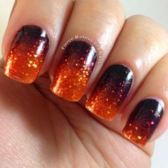 Nail Art Orange, Orange Nail Art, Nail Art Photos, Themed Weddings, Thanksgiving Nails, Fall Nail Art, Halloween Nail Art, Orange Nails