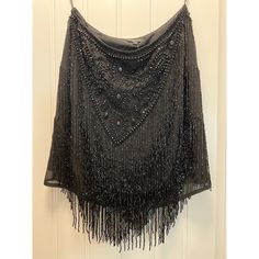 Nwt River Island Women's Fancy Party Fringe A-Line Sequined Skirt Size: S Color: Black Polyester Imported Hand Wash Sequined Detail Fringe A-Line Soft And Very Comfortable Smoke Free Home Condition: New With Tags/Box Party Fringe, Sequined Skirt, Fancy Party, River Island, Sequin Skirt, Black Color, Womens Skirt, A Line, Hand Wash