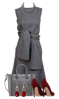 Mode Over 50, Fashionable Work Outfit, Dressy Dress, Mode Tips, Dress Classy, Classy Style, Grey Dress, Winter Outfits For Work, Business Outfit