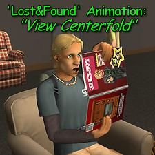 an animated man holding a game controller in his hand and the caption lost & found animation view centerfold