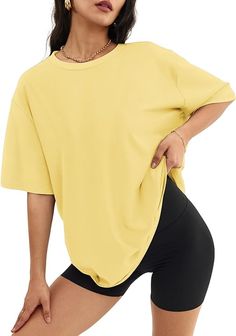 Looking for the perfect blend of comfort and style? Look no further! The Athmile Women's Oversized T-Shirts are your go-to choice for any season. With a soft, stretchy blend of polyester, rayon, and spandex, these tees promise all-day comfort and a flattering fit.✨
🛒 Ready to upgrade your casual look? Grab yours now on Amazon! Click here to shop
#Fashion #SummerStyle #CasualOutfit #OversizedTee #AthmileFashion #AmazonFinds Stylish Blouses, Tshirts For Women, Ladies Tops Blouses, Last Minute Halloween Costumes, Yellow Shirt, Summer Weather