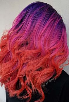 Red And Pink Hair, Edgy Hair Color, Dye Hair, Gorgeous Hair Color