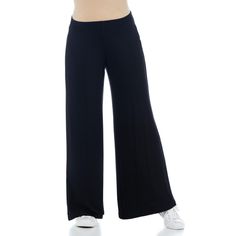 These comfortable maternity palazzo pants are perfect for a stylish loungewear look. Featuring an elastic waist, stretch material, flared pant legs, and a relaxed fit. Available in seven color options and made from a comfortable stretch material that is machine washable. Color: black. Gender: female. Age Group: adult. Pattern: Solid. Material: Rayon. Comfortable Stretch Full Length Wide Leg Pants, Trendy Black Wide Leg Yoga Pants, Black Flare Loungewear Pants, Casual Flare Wide Leg Loungewear Pants, Casual Flare Wide Leg Pants For Loungewear, Casual Flare Wide Leg Lounge Pants, Maternity Palazzo Pants, Womens Palazzo Pants, Stylish Loungewear