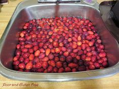 the plums have been washed and put in the sink