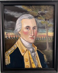 an oil painting of george washington