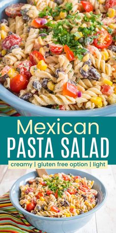 mexican pasta salad with creamy gluen free option is the perfect side dish for any meal