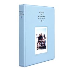 a blue book with an image of people on it