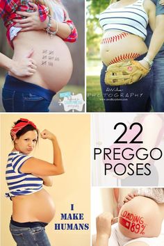 the pregnant woman is showing off her belly and it's numbers on its stomach