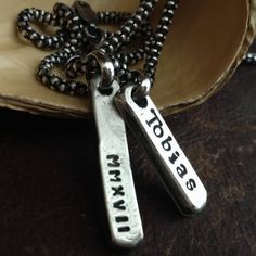 Graduation Gifts For Guys, Engraved Bar Necklace, Initial Necklaces, Bar Pendant Necklace, Silver Bar Necklace, Unisex Necklace, Personalized Pendant, Silver Bar, Gifts For New Dads