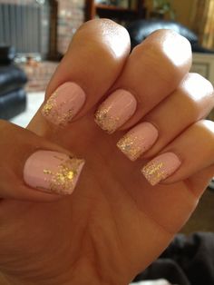 pink nails fall rose gold Pink Gold Nails, Emerald Nails, Gold Acrylic Nails, Opal Nails, Pedicure Nail Designs, Gel Manicures, Gold Nail Designs, Gold Nail Art