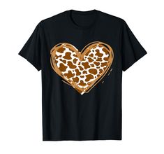 a leopard print heart shaped t - shirt