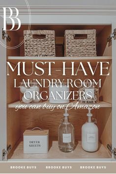 the cover of must have laundry room organizer