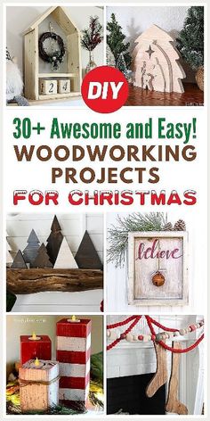 the cover of this diy woodworking project is for christmas