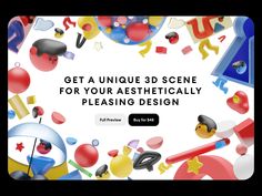 an ad for 3d renderings with the title get a unique 3d scene for your aesthetically pleasing design