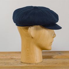 "A navy blue Gavroche / Balloon 100% linen cap, dedicated for hot summer days, but still very elegant. Sometimes it is called an \"artist cap\". Cap has a floppy crown with a decorative button on top. Crown's diameter ca. 25cm. Shape memory visor. This cap is a great choice for summer - it has no lining and linen is a very lightweight and breathable fabric. Cap protects your head from the sun and doesn't heat it up. It has a floppy, easy modelling crown with a button on top. The sweatband is als Crown Cap, Summer Cap, Newsboy Cap, Harris Tweed, French Artists, Sun Hat, Natural Linen, Hot Summer, Sun Hats