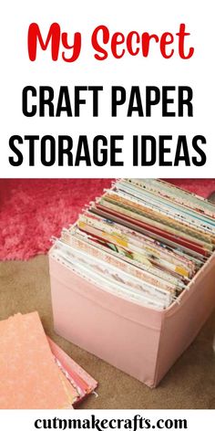 Craft Paper Storage Ideas Cardstock Storage 12x12, How To Store Craft Paper, Organizing Scrapbook Supplies Storage Solutions, Diy Craft Paper Storage, Art Room Paper Storage, Cricut Paper Storage Ideas, Diy Cardstock Storage, How To Store Scrapbook Paper, Diy 12x12 Paper Storage