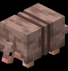 an animal made out of blocks on a black background in the style of minecraft