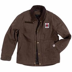 IH High Plains Coat - International Harvester - IH gear - IH GEAR Carhartt Weathered Duck Wildwood Jacket For Ladies, Gap Men's Workwear Outerwear, Quilted Cotton Outerwear For Outdoor, Brown Quilted Cotton Outerwear, Quilted Cotton Outerwear For Outdoor Activities, Brown Cotton Outerwear With Padded Collar, Cotton Outerwear With Fleece Lining For Outdoor Work, Plain Coats, Plain Canvas