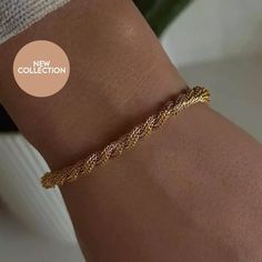 --LosAngelesMinimalist-- 18K Gold Filled Rope Chain Bracelet, Gift For Her, Chain Bracelet, Summer Jewelry, Dainty Bracelet, Minimalist Bracelet, Bracelets For Women The rope chain bracelet will be the perfect fit as a gift or for daily use. Bracelet length is 6.7 inches. Material: High Quality Stainless Steel, 18K Gold, Fresh Water Pearl Finish: 18K Gold Filled We craft our jewelry with a passion for customer satisfaction. Most of our products are crafted by order. Stainless steel products are Trendy Gold Braided Bracelets As Gift, Trendy Gold Braided Bracelets For Gift, Trendy Gold Braided Bracelets Perfect For Gifts, Handmade Gold Braided Bracelet For Everyday, Gold Braided Friendship Bangle Bracelet, Gold Braided Bracelets For Friendship, Minimalist Gold Braided Bangle Bracelets, Rose Gold Jubilee Chain Bracelet For Friendship, Minimalist Gold Braided Bracelet For Friendship