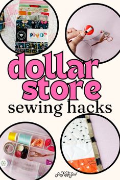 dollar store sewing hacks are featured in this ad for the crafty kids's book