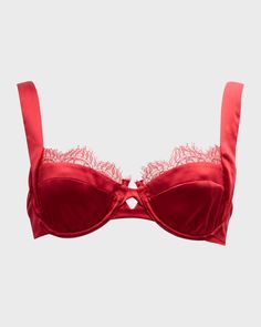 Kiki De Montparnasse Camaret Lace-Trim Balconette Bra | Neiman Marcus Housewife Life, Bra Art, 2024 Wishlist, Kiki De Montparnasse, Balconette Bra, Scalloped Lace, Top Designers, Lifestyle Brands, Neiman Marcus