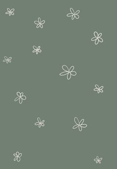 white flowers on a green background are arranged in the shape of four petals, and one is