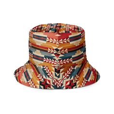 Inspired by the rich heritage of traditional Native American design textiles, our reversible bucket hat blends cultural motifs with contemporary style. Featuring a captivating Native American pattern on one side and serene blue on the other, this hat offers versatility and flair for every outing. Embrace the spirit of indigenous artistry with every wear, whether you're exploring the outdoors or simply soaking up the sun. This reversible bucket hat can be worn on both sides, making it easy to mat American Sunset, Native American Pattern, Country Wall Clock, Protecting Yourself, Native American Patterns, Reversible Bucket Hat, American Pattern, Native American Design, American Design