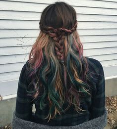 KL Christoffersen på Instagram: “Mermaid Flannel❤️#fluidhairpainting #halocoutureextensions #pravana #customcolor” Rainbow Hair Color, Colored Hair, Dye My Hair, Rainbow Hair, Cool Hair Color, Grunge Hair, Ombre Hair, Hair Dos, Gorgeous Hair