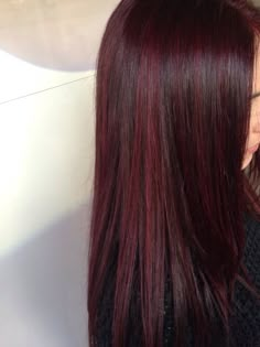 Hair Colour Inspo For Black Hair, Burgundy Streaks In Brown Hair, Bright Red Brown Hair, Bright Red And Brown Hair, Brown Hair With Red Streaks, Red Undertone Hair, Red Highlights In Brown Hair Aesthetic, Rubra Red Hair Colour, Red Burgandy Hair Aesthetic