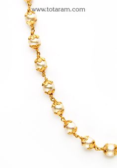 22 Karat Gold Necklace For Women with Japanese Culture Pearls  - 235-GN3922 - in 25.250 Grams for USD $1636.78. 
Made in India by Totaram Jewelers Online this product is in Gold - 22 Karat BIS Hallmark 916 KDM Gold  & is an excellent gift for Adult - Women. Ships fully insured with secured guaranteed delivery for free with your order over $250 from New Jersey USA & comes with 30 days exchange policy. Luxury 22k Gold Pearl Necklace In Gold Color, Festive 22k Gold Pearl Necklace For Celebration, 22k Gold Pearl Necklace For Festive Gift, 22k Yellow Gold Pearl Necklace For Gift, Luxury 22k Gold Pearl Necklace For Festive Occasions, 22k Gold Necklace, Gold Necklace Women, Gifts For Adults, 22k Gold