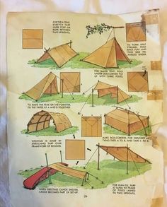 the instructions for how to set up a tent