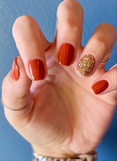 Fall Nails Orange, Fall Nails 2022, Fall Nail Inspiration, Best Fall Nails, Red Nail Art Designs, Nails Neutral, Nails Orange, Mauve Nails, Simple Fall Nails