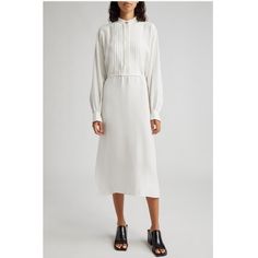 Women Size 10us /40eu Questions? Leave A Comment Below! 262 Silk Midi Dress For Daywear In Fall, Classic Viscose Midi Dress, White Long Sleeve Viscose Maxi Dress, Chic Long Sleeve Silk Dress For Daywear, Fall Workwear Silk Midi Dress, Classic Long Sleeve Viscose Dress, Spring Daywear Long Sleeve Silk Dress, Casual Silk Midi Dress For Work, Fall Silk Midi Dress For Work