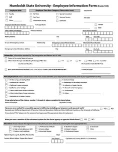 the employee information form is shown