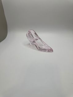 This pretty shoe high heel slipper is a light pink glass and made by Oneida. could be used as a paper weight or just as an addition to your shoe collection. Cute in the bedroom or bath. It is 5 inches long and 3 inches tall. I found no chips or cracks. Pretty Shoes High Heels, Light Pink Crystal, Glass Shoe, Glass Shoes, High Heel Slippers, Glass Sculptures, Glass Slipper, Glass Art Sculpture, Pretty Shoes