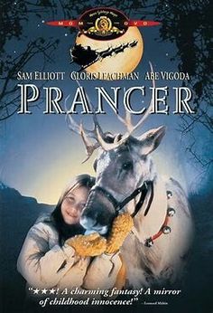 a movie poster for the film prancer with an image of a woman hugging a donkey