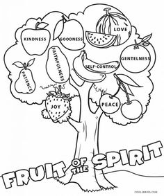 fruit of the spirit tree coloring page