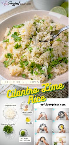 rice cooker recipe for cilantro lime rice