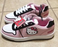 New with tags, no box Sanrio Hello Kitty Sneakers (Womens US Size 8).  Measures about 10.5 inches from heel to toe. No returns or refunds. Hello Kitty Sneakers, Hello Kitty Shoes, Sneakers Womens, Fashion Sneakers, White Shoes, Pink Lace, Womens Shoes Sneakers, Sneakers Fashion, Top Sneakers