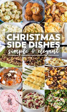 christmas side dishes with text overlay