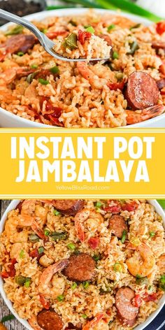 instant pot jambaalaya is an easy and delicious side dish that's ready in under 30 minutes