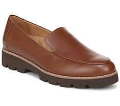 These leather slip-on loafers, with comfy support technology to help stabilize every step, give a classic shoe an oh-so-chic refresh (lookin' at you, lug sole!) that cannot wait to be a part of your OOTDs. From Vionic®. Heel Pain, Classic Shoes, Lug Sole, White Hoodie, Leather Slip Ons, Leather Loafers, Suede Leather, Fashion Shoes, Leather Upper