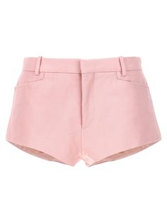 Duchesse shorts, hook and button zip closure, front pockets. Composition: 72% cotton 28% viscose | Tom Ford Women's Duchesse Shorts in Pink | SS24 Tom Ford Women, Lace Camisole, Future Fashion, Mini Shorts, Stage Outfits, Pink Shorts, Yoga Wear, Flip Flop, Bottoms Pants