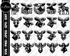 the moose and deer head svt files are available for use in your design projects