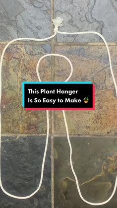 this plant hanger is so easy to make it look like someones feet are plugged in