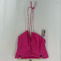 Nwt Wild Fable Halter Crop Top Womens Xxl Pink Nwt Never Worn Fitted Crop Top For Poolside, Workout Triangle Top For Beach Season, Triangle Top For Beach Season Workout, Trendy Triangle Top For Swimming, Spring Tops With Built-in Bra For Poolside, Pink Stretch Triangle Top, Pink V-neck Top For Poolside, Pink Cropped Tank Top With Bra-friendly Design, Pink Triangle Top With Built-in Bra