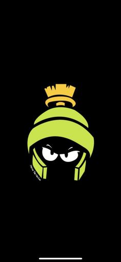 marvin the martian with a crown on it's head and wearing a green scarf