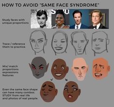 an info sheet showing how to avoid facial expressions in the same way as they appear on people's faces